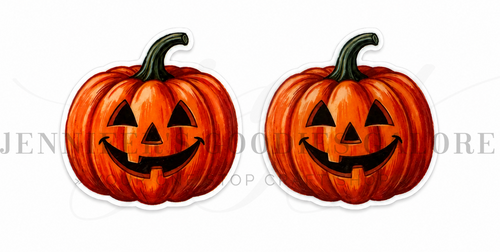 40mm, Jack-O-Lantern Flatback Resin, Halloween Resins, Pumpkins, Hair Bow Centers, Badge Reel Resins, Craft Embellishments, 2 PCS 