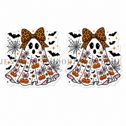 40mm, Fall Resins, Ghost Resins, Cherry Pumpkin Resins, Halloween Resins, Flat Back, Badge Reel Resins, Hair Bow Centers, Cabochons, Wholesale Resins, 2PC (2835)