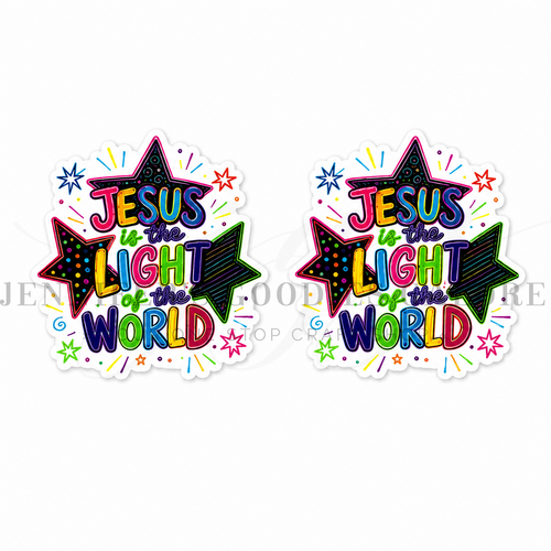 40mm, Religious Resins, Jesus is the Light of the World, God, Holiday Resins, Flat Back, Badge Reel Resins, Hair Bow Centers, Cabochons, Wholesale Resins, 2PC (2218)