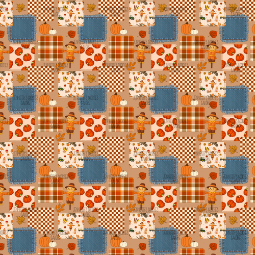 (PWfall2) 9x12”, Fall Leather, Scarecrow Leather, Holiday Leather, Pumpkin, Plaid, Leather, Leather for Crafts, DIY Leather Bows, Vinyl, Glitter, Litchi, Patent, 1 Sheet