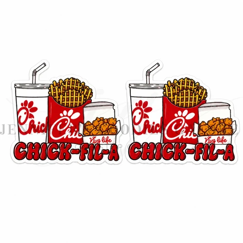 Chick-Fil-A Resins, Food Resins, Planar Resins, Fast Food Resins, Flat Back Resins, Hair Bow Centers, Badge Reel Resins, Cabochons, Resins, Wholesale Resins, 2PCS