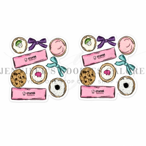 Crumbl Resins, Cookie Resins, Planar Resins, Flat Back Resins, Hair Bow Centers, Badge Reel Resins, Cabochons, Wholesale, 2PCS 