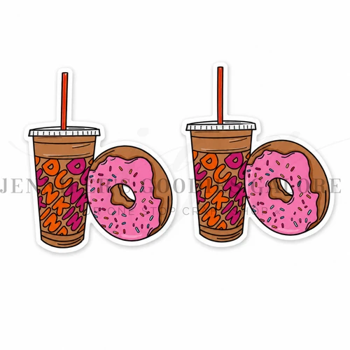 Dunkin Donuts Resins, Coffee Resins, Planar Resins, Flat Back Resins, Hair Bow Centers, Badge Reel Resins, Cabochons, Wholesale, 2PCS