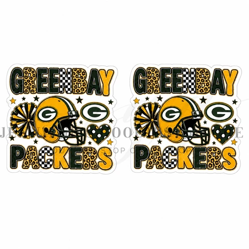40mm, Football Resins, Planar Resins, Greenbay, Packers, Flat Backs, Embellishments, Badge Reel Resins, Hair Bow Centers, Cabochons, Wholesale Resins, 2PCS