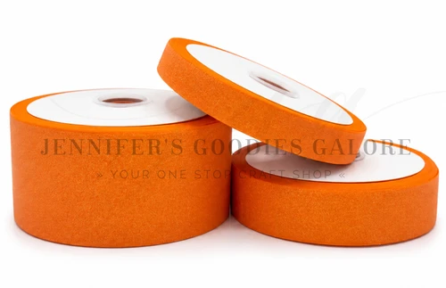 TANGERINE Ribbon, Glitter Ribbon, Solid Ribbon, Solid Glitter Ribbon, Lanyard Ribbon, Hair Bow Ribbon, Wholesale Ribbon, PER YARD
