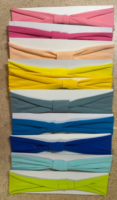 Jersey Cotton Knit Headbands, Infant Size, 10 PC Set
