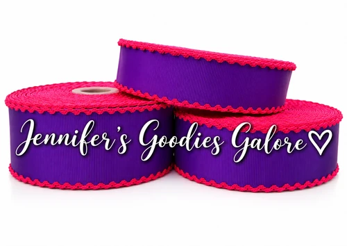 Valentine's Day Ribbon, Moonstitch, Hot Pink Moonstitch, Purple Ribbon, Holiday Ribbon, Hair Bow Ribbon, Wholesale Ribbon, PER YARD