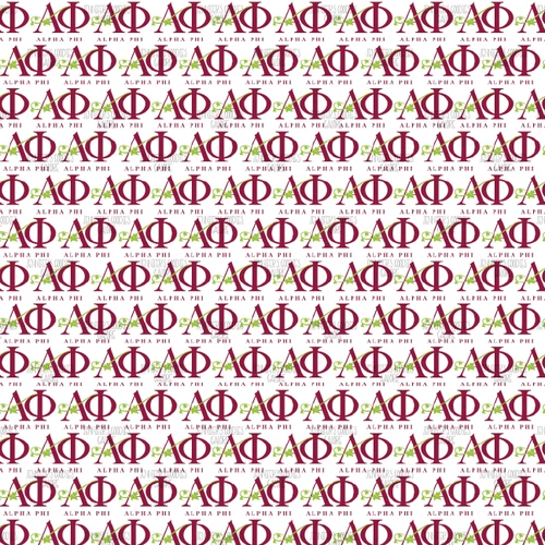 (alphaphi) 9x12", Sorority Leather Sheets, Greek Life, Alpha Phi, Printed Faux Leather, DIY leather Crafts, Leather for Hair Bows, 1 SHEET