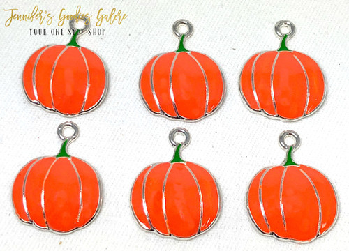 24*22mm, Pumpkin Charms, Rhinestone Charms, Small Charm Pendants, Necklace Charms, Charms for Bracelets, Halloween Charms, Wholesale Charms, 5PCS