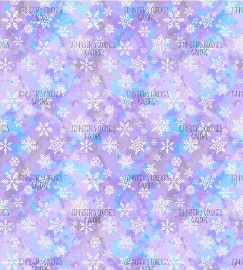 8x11", Christmas Synthetic Leather, Custom Leather Sheets, Snowflakes Leather Fabric, Winter Leather Sheet, Purple Snowflakes, Holiday Faux Leather, Faux Leather Fabric Sheet, DIY Hair Bows, 1 Sheet
