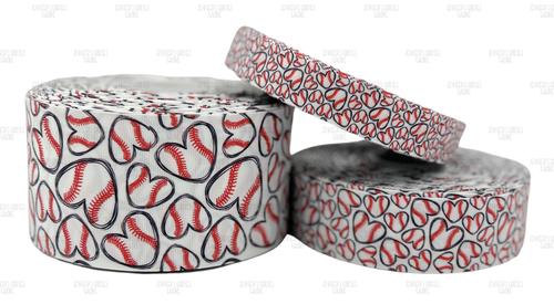 Baseball Ribbon, Sports Ribbon, Heart Ribbon, Baseball Stitches Ribbon ...