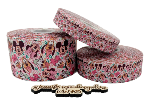 Cheetah Ribbon, Disney Character Ribbon, Minnie, Mickey, Daisy, Donal ...