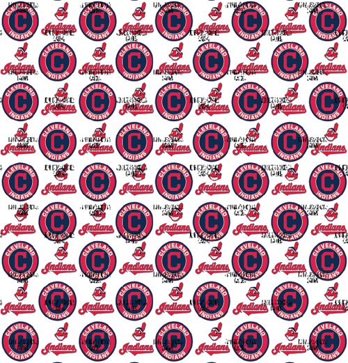 Cotton Fabric - Sports Fabric - MLB Baseball Cleveland Indians