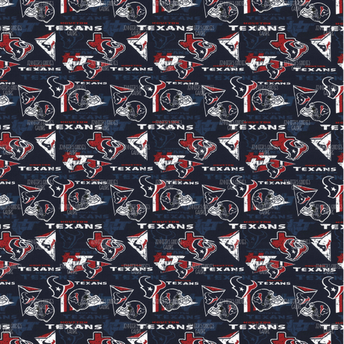 8x12", Football Fabric, Houston Synthetic Leather, Texans Leather