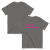 Fueled by Treats & Chaos – Hot Pink Text – Gildan 5000 T-Shirt – Clothing
