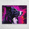 Neon Gaze – Border Collie Wall Art – Landscape Canvas Print