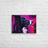Neon Gaze – Border Collie Wall Art – Landscape Canvas Print
