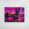 River Watch – German Shepherd Luxury Wall Canvas