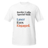 Laser Eyes Engaged–Border Collie–WAG Co. Unisex T‑Shirt
