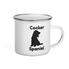 Merry Ears – Cocker Spaniel Camper Enamel Mug 12oz