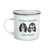 Gun Team – Cocker Spaniel Camper Enamel Mug 12oz