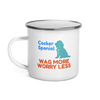 Wag More Worry Less – Cocker Spaniel Camper Enamel Mug 12oz