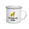 Life’s Better with a Golden – Golden Retriever Enamel Mug 12oz