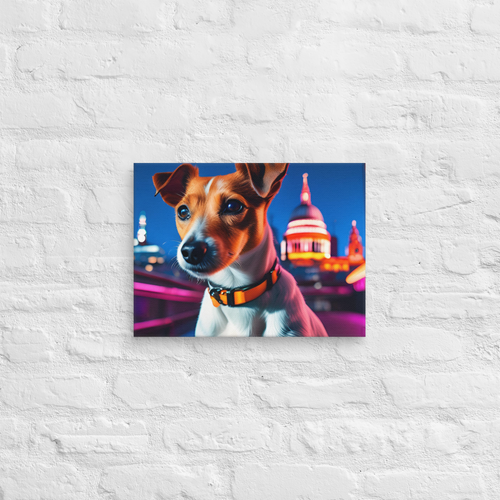 Urban Spark – Jack Russell Terrier – Landscape Canvas Print