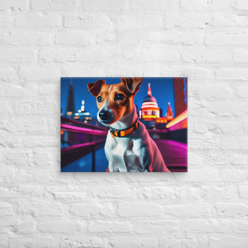 Urban Spark – Jack Russell Terrier – Landscape Canvas Print
