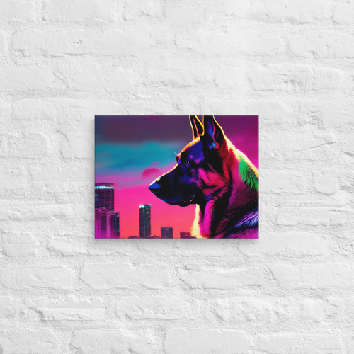 Skyline Sentinel – German Shepherd – Landscape Canvas Art Print