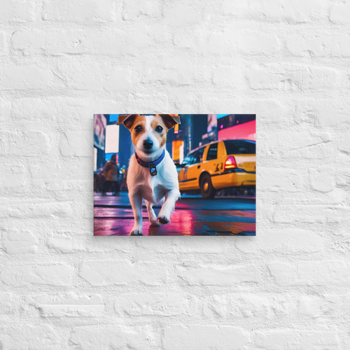 Manhattan Mischief – Jack Russell Terrier Wall Canvas