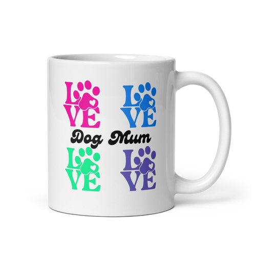 Dog Mum Neon Love – Mug for Bold Everyday Moments
