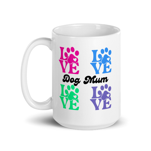 Dog Mum Neon Love – Mug for Bold Everyday Moments