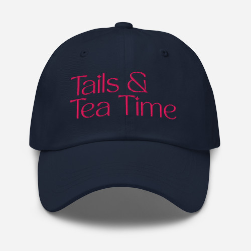 Tails & Tea Time – Embroidered Cap for Dog Lovers