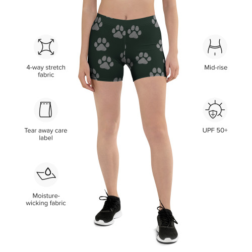 Women’s PawPower Shorts – Forest Sync Series