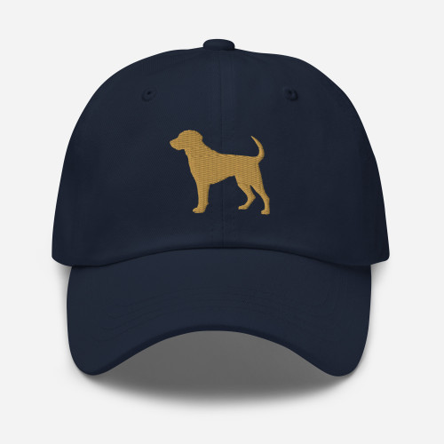 Labrador Retriever embroidered cap in breathable chino cotton twill with curved brim and low‑profile crown