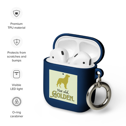 Golden Retriever – AirPods® Case with Carabiner Clip