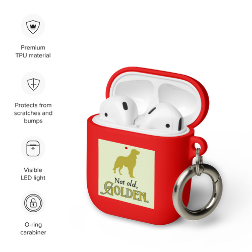 Golden Retriever – AirPods® Case with Carabiner Clip