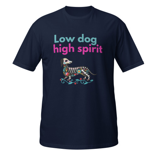 Low Dog High Spirit – Dachshund – WAG Co. Unisex T-Shirt