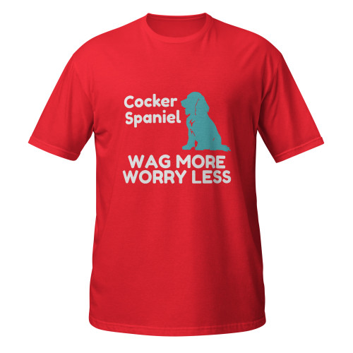 Wag More Worry Less–Cocker Spaniel–WAG Co. Unisex T‑Shirt