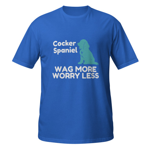 Wag More Worry Less–Cocker Spaniel–WAG Co. Unisex T‑Shirt