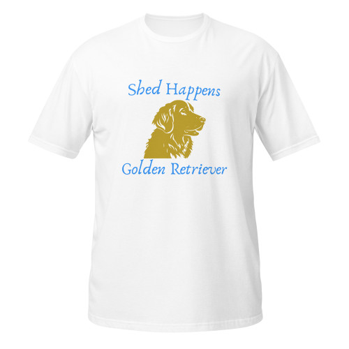 Shed Happens–Golden Retriever–WAG Co. Unisex T‑Shirt