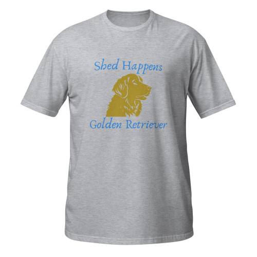 Shed Happens–Golden Retriever–WAG Co. Unisex T‑Shirt