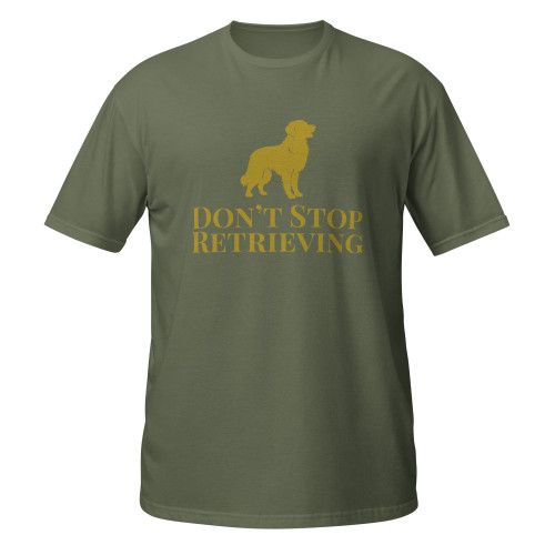 Don’t Stop Retrieving–Golden–WAG Co. Unisex T‑Shirt