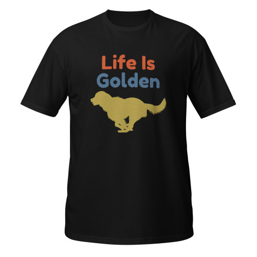 Life Is Golden–Golden Retriever–WAG Co. Unisex T‑Shirt