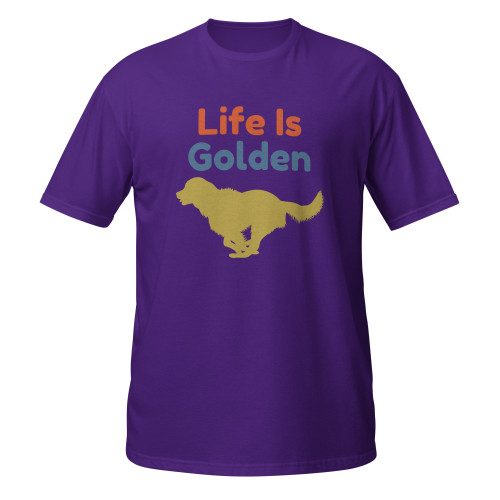 Life Is Golden–Golden Retriever–WAG Co. Unisex T‑Shirt
