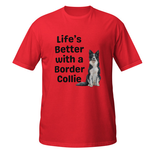 Life with a Collie–Border Collie–WAG Co. Unisex T‑Shirt