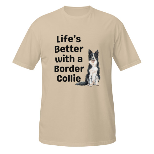 Life with a Collie–Border Collie–WAG Co. Unisex T‑Shirt