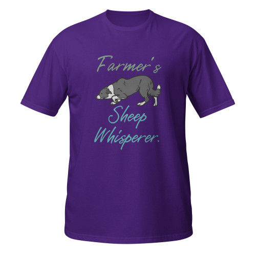Farmer’s Sheep Whisper–Border Collie–WAG Co. Unisex T‑Shirt