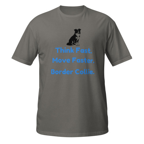 Think Fast, Move Faster–Border Collie–WAG Co. Unisex T‑Shirt